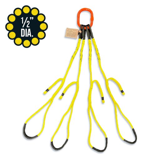 	uhmpe adjustable rope sling - four leg