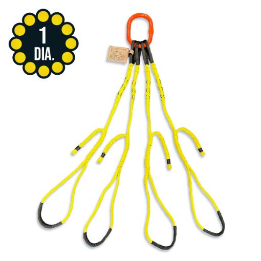 uhmpe adjustable rope sling - four leg